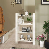 Vidaxl boekenkast kamerscherm 80x35x125 cm massief grenenhout wit
