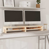 Vidaxl monitorstandaard 100x24x13 cm massief grenenhout