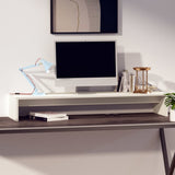 Vidaxl monitorstandaard 100x27x15 cm massief grenenhout wit