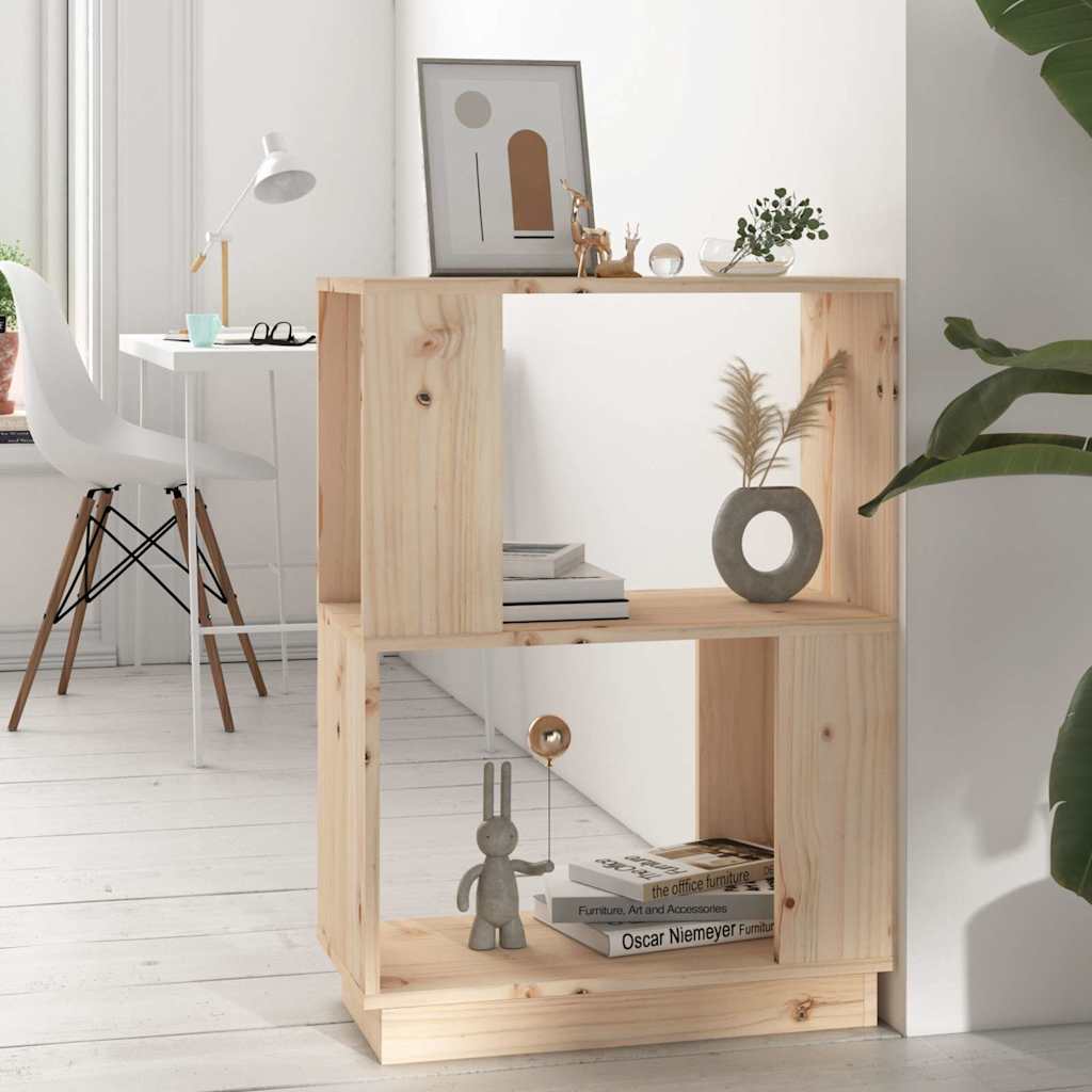 Vidaxl boekenkast kamerscherm 51x25x70 cm massief grenenhout