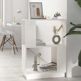 Vidaxl boekenkast kamerscherm 51x25x70 cm massief grenenhout wit