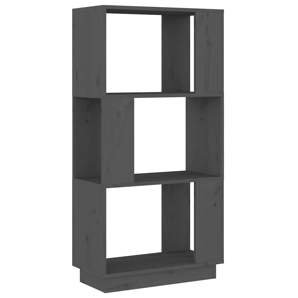 Vidaxl boekenkast kamerscherm 51x25x101 cm massief grenenhout grijs