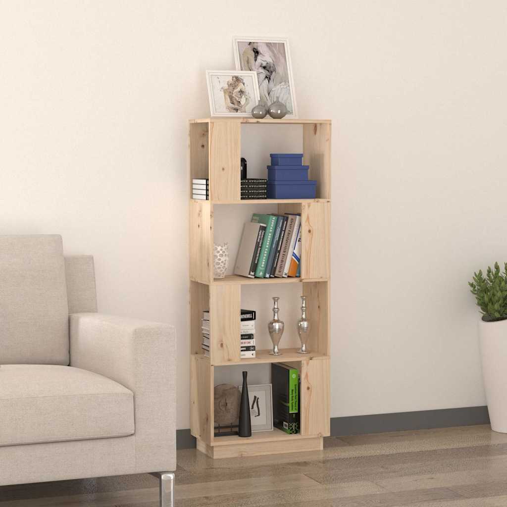 Vidaxl boekenkast kamerscherm 51x25x132 cm massief grenenhout