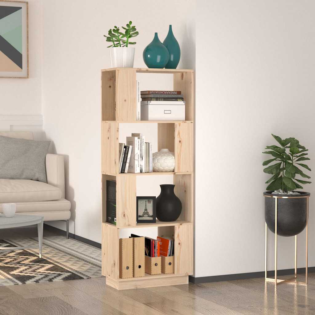 Vidaxl boekenkast kamerscherm 51x25x132 cm massief grenenhout