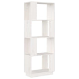 Vidaxl boekenkast kamerscherm 51x25x132 cm massief grenenhout wit