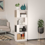 Vidaxl boekenkast kamerscherm 51x25x132 cm massief grenenhout wit
