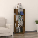 Vidaxl boekenkast kamerscherm 51x25x132 cm grenenhout honingbruin