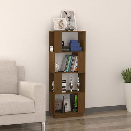 Vidaxl boekenkast kamerscherm 51x25x132 cm grenenhout honingbruin