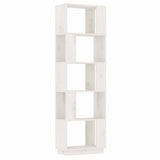 Vidaxl boekenkast kamerscherm 51x25x163,5 cm massief grenenhout wit