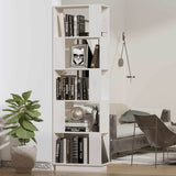 Vidaxl boekenkast kamerscherm 51x25x163,5 cm massief grenenhout wit