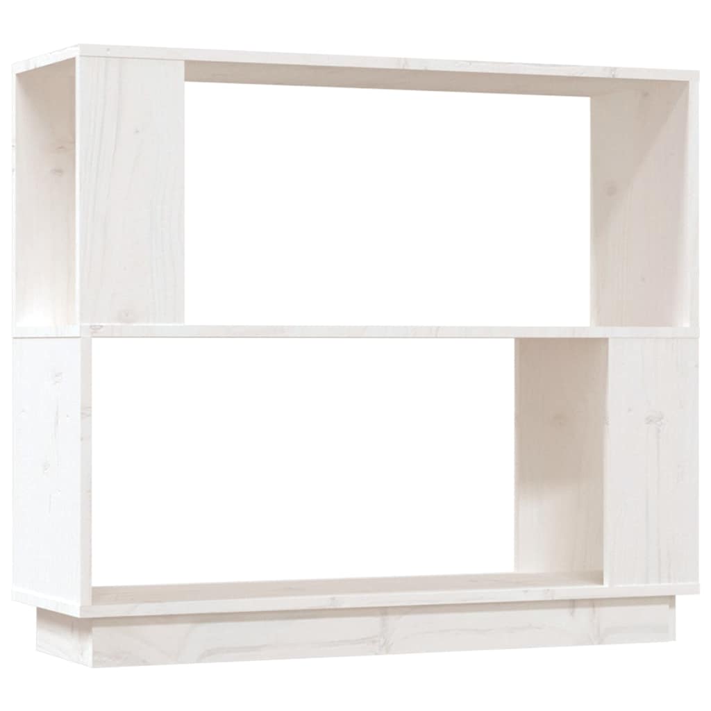 Vidaxl boekenkast kamerscherm 80x25x70 cm massief grenenhout wit