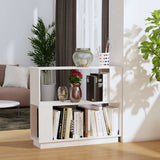 Vidaxl boekenkast kamerscherm 80x25x70 cm massief grenenhout wit