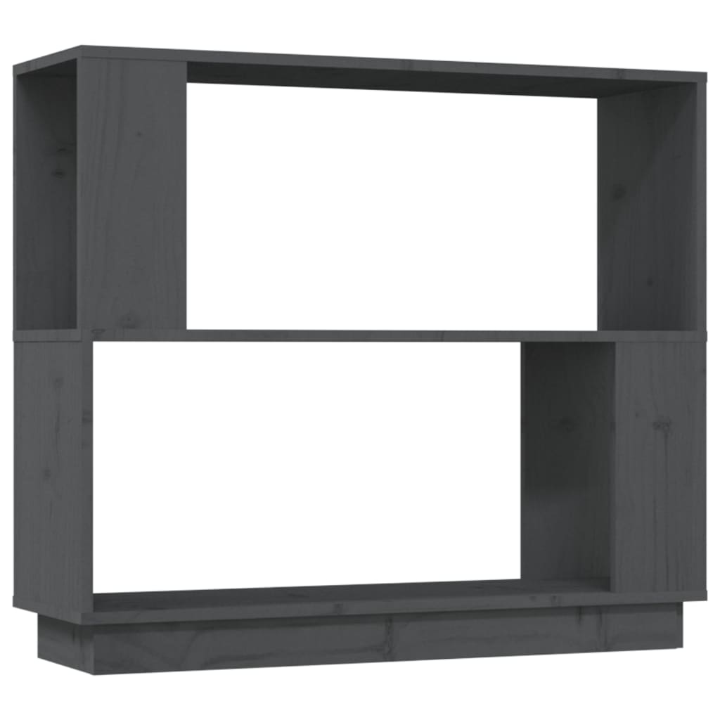 Vidaxl boekenkast kamerscherm 80x25x70 cm massief grenenhout grijs