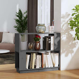 Vidaxl boekenkast kamerscherm 80x25x70 cm massief grenenhout grijs