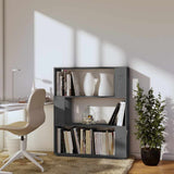 Vidaxl boekenkast kamerscherm 80x25x101 cm massief grenenhout grijs