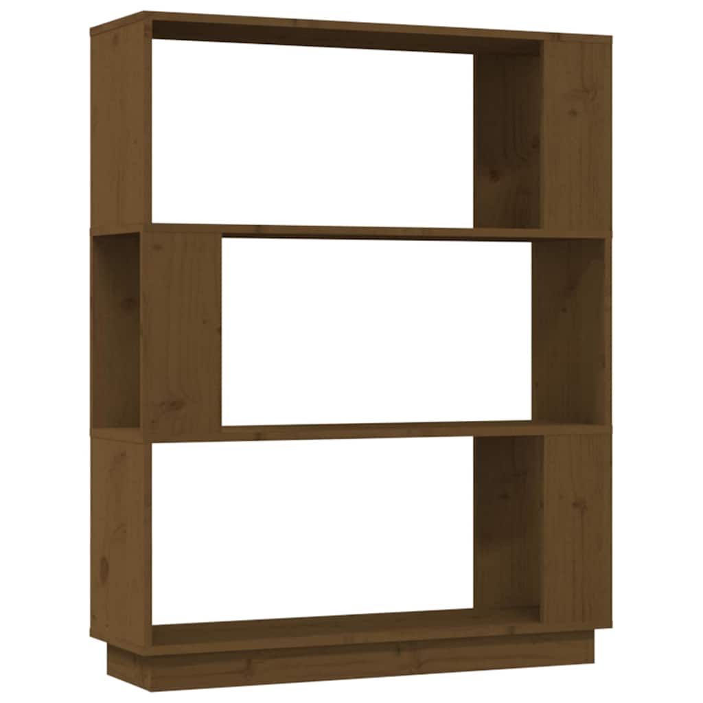 Vidaxl boekenkast kamerscherm 80x25x101 cm massief hout honingbruin