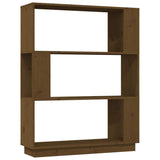 Vidaxl boekenkast kamerscherm 80x25x101 cm massief hout honingbruin