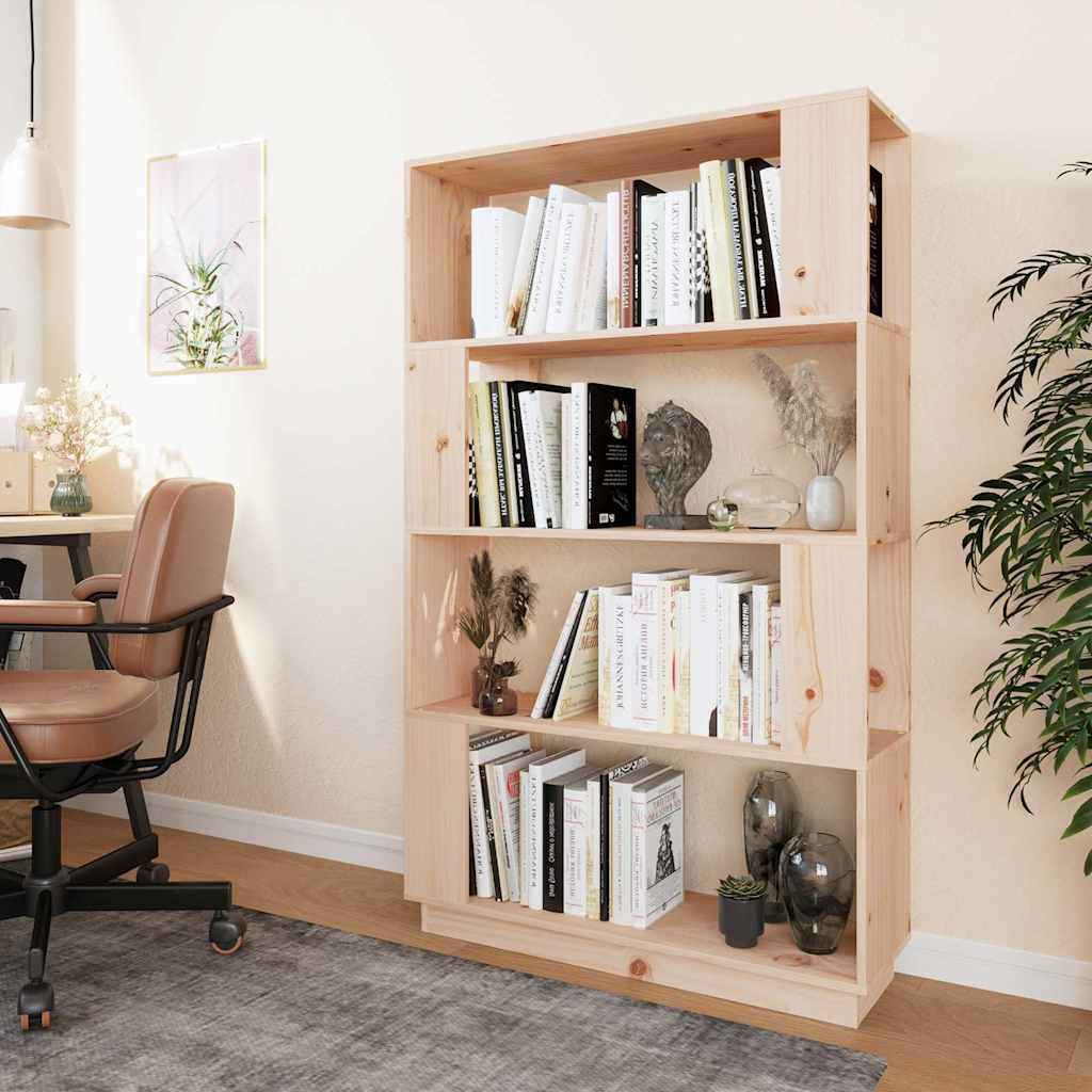 Vidaxl boekenkast kamerscherm 80x25x132 cm massief grenenhout