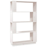 Vidaxl boekenkast kamerscherm 80x25x132 cm massief grenenhout wit