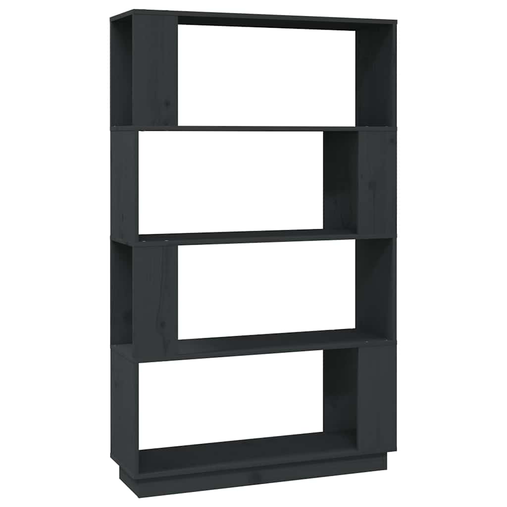 Vidaxl boekenkast kamerscherm 80x25x132 cm massief grenenhout grijs