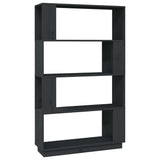 Vidaxl boekenkast kamerscherm 80x25x132 cm massief grenenhout grijs