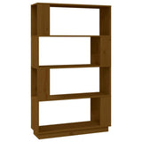 Vidaxl boekenkast kamerscherm 80x25x132 cm massief hout honingbruin