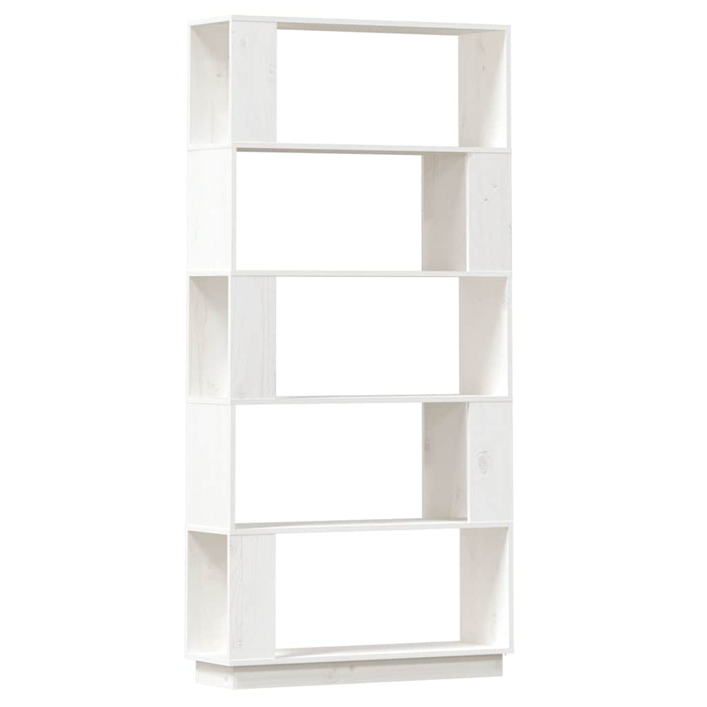 Vidaxl boekenkast kamerscherm 80x25x163,5 cm massief grenenhout wit
