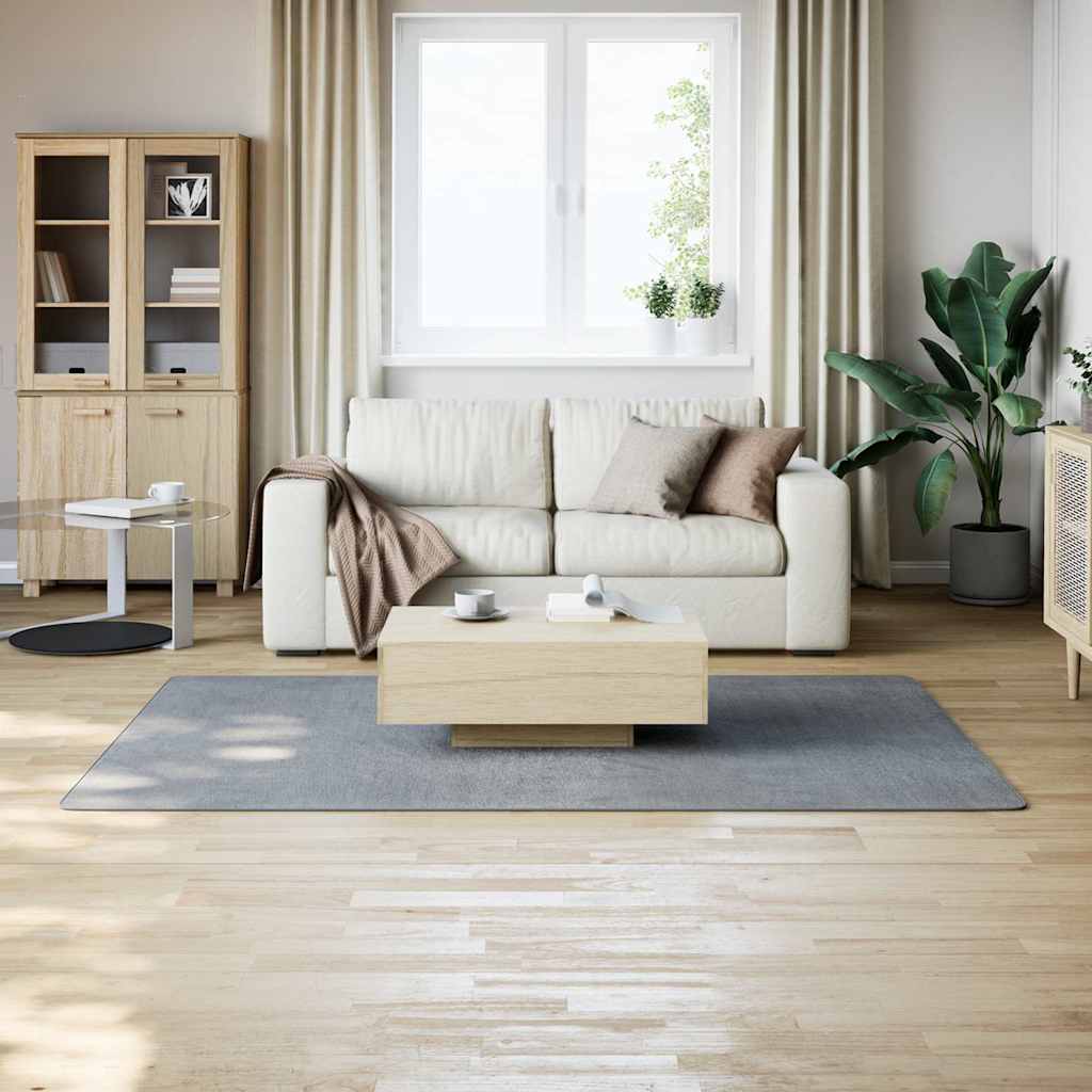 Vidaxl vloerkleed wasbaar korte pool anti-slip 160x230 cm grijs