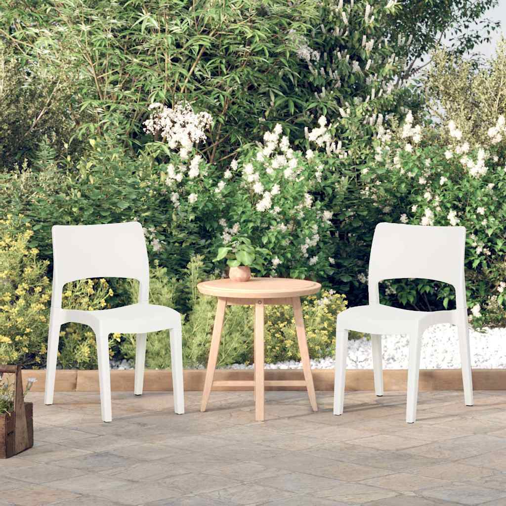 Vidaxl tuinstoelen 2 st polypropeen wit