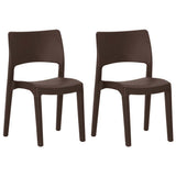 Vidaxl tuinstoelen 2 st polypropeen mokkakleurig