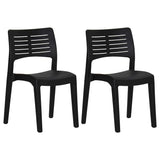 Vidaxl tuinstoelen 2 st polypropeen antracietkleurig