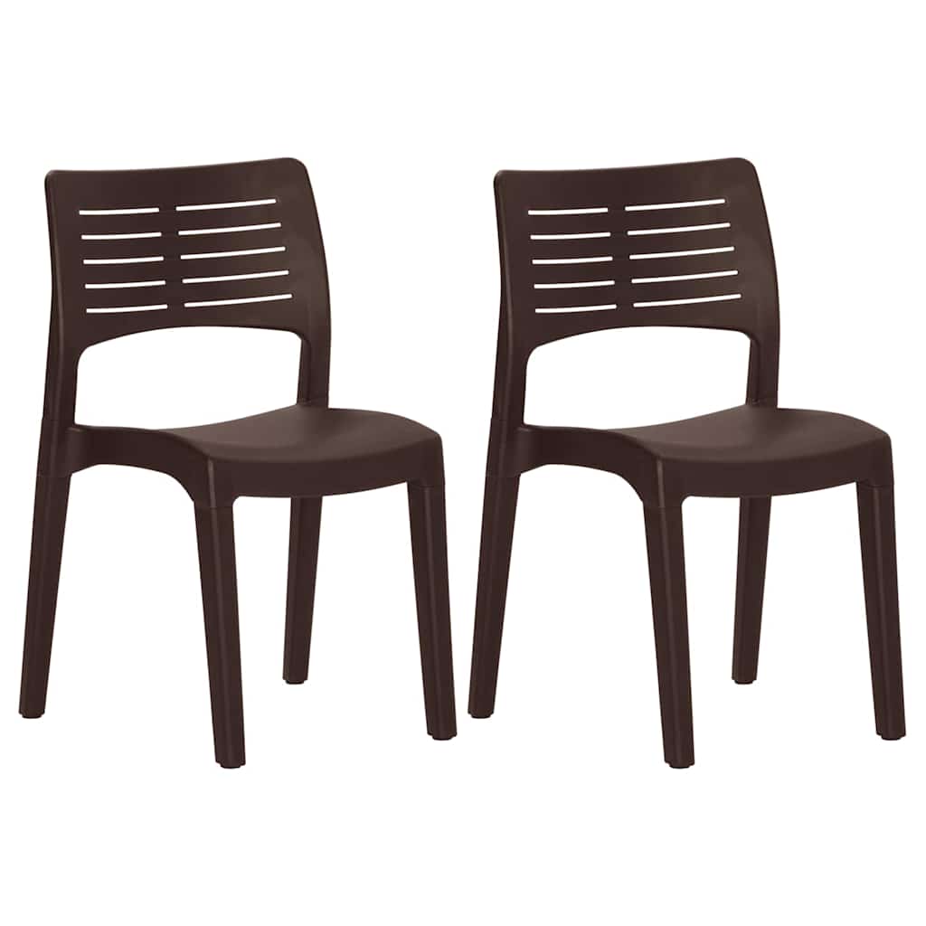 Vidaxl tuinstoelen 2 st polypropeen mokkakleurig