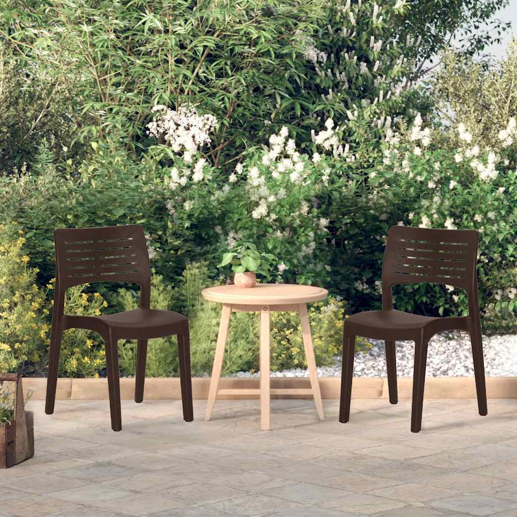 Vidaxl tuinstoelen 2 st polypropeen mokkakleurig