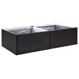 Vidaxl Planning Box 157x80x40 cm poli rattan czarny