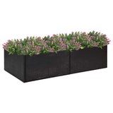 Vidaxl Planning Box 157x80x40 cm poli rattan czarny