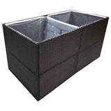 Vidaxl plantenbak 157x80x80 cm poly rattan zwart