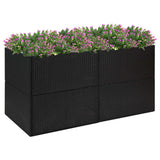 Vidaxl Planning Box 157x80x80 cm poli rattan czarny