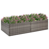 Vidaxl Planning box 157x80x40 cm Poly Rattan Gray