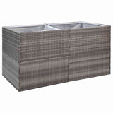 Vidaxl plantenbak 157x80x80 cm poly rattan grijs