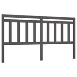Vidaxl hoofdbord 186x4x100 cm massief grenenhout grijs