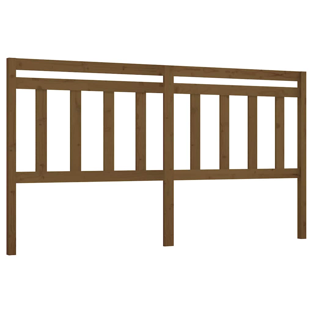 Vidaxl hoofdbord 186x4x100 cm massief grenenhout honingbruin