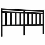 Vidaxl hoofdbord 186x4x100 cm massief grenenhout zwart