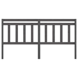Vidaxl hoofdbord 206x4x100 cm massief grenenhout grijs
