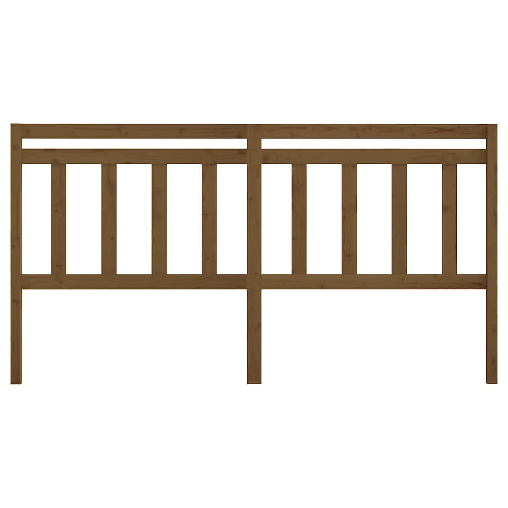 Vidaxl hoofdbord 206x4x100 cm massief grenenhout honingbruin