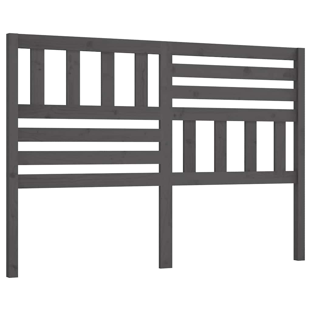 Vidaxl hoofdbord 141x4x100 cm massief grenenhout grijs