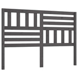Vidaxl hoofdbord 146x4x100 cm massief grenenhout grijs