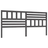 Vidaxl hoofdbord 186x4x100 cm massief grenenhout grijs