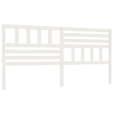 Vidaxl hoofdbord 206x4x100 cm massief grenenhout wit