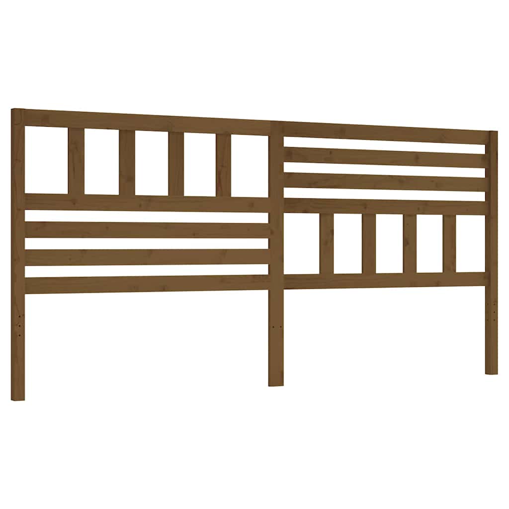 Vidaxl hoofdbord 206x4x100 cm massief grenenhout honingbruin