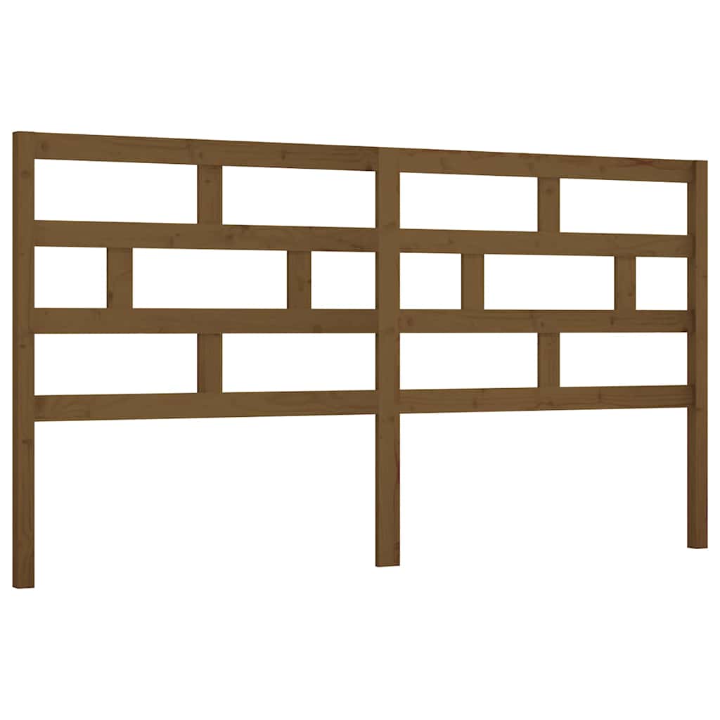 Vidaxl hoofdbord 206x4x100 cm massief grenenhout honingbruin